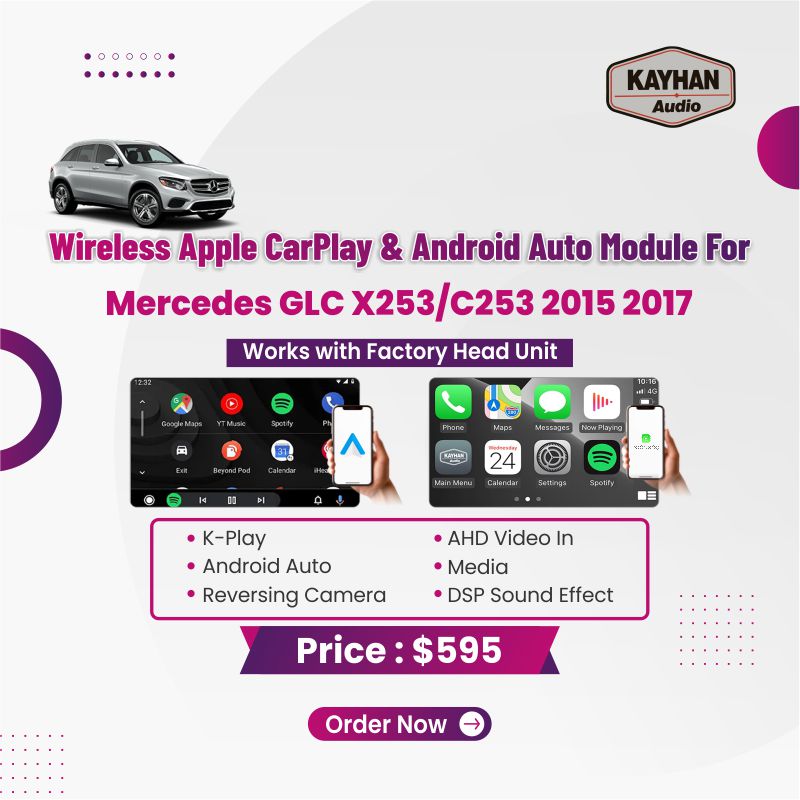 Wireless Apple CarPlay & Android Auto Module For Mercedes GLC X253/C253 ...