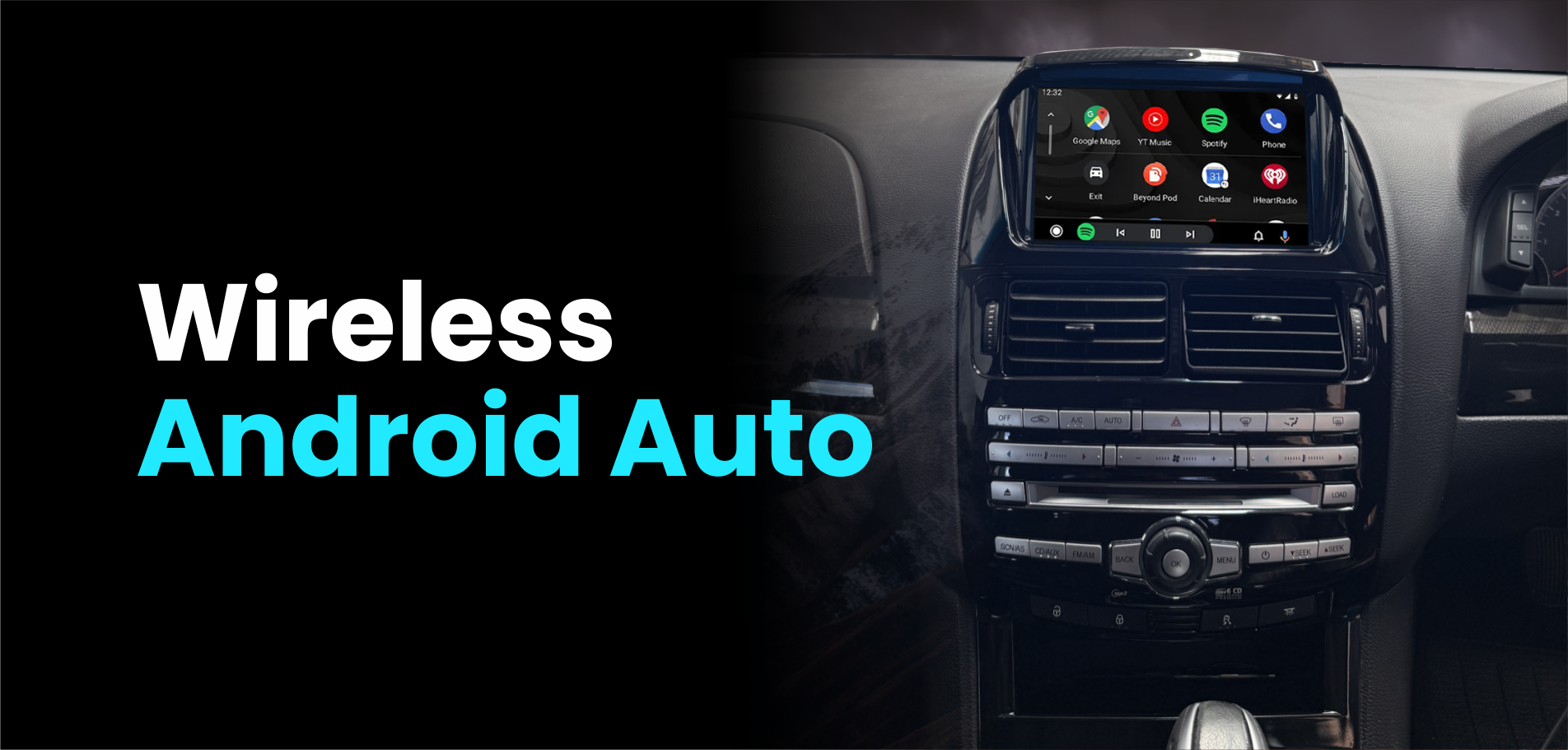 Modern car stereo upgrade with Apple CarPlay and Android Auto