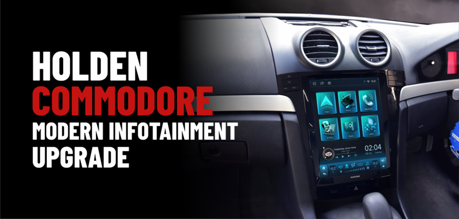 Best Apple CarPlay & Android Auto upgrades for Holden Commodore VE & VF models in Australia featuring premium touchscreen head unit with GPS navigation and reverse camera support.